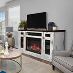 Charlotte Electric Fireplace TV Stand in Antique White w/ Firebox, Napoleon, 68", NEFP30-3820AW