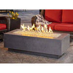 Cove Linear Gas Fire Table w/Battery Powered Spark ignition, Rectangle, Concrete, 54", The Outdoor GreatRoom Company,  CV-54