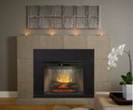 Dimplex 30 Inch Revillusion Built-In Electric Fireplace w/ Weathered Concrete Liner, Glass Panel, & Plug Kit