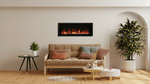 BI Slim Smart electric fireplace, Built-in only with black steel surround, Amantii, 40", 50", 60", 72", 88", BI-40-SLIM-OD