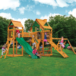 Gorilla Playsets, Pioneer Peak Swing Set w/ Deluxe Green Vinyl Canopy