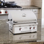 2-Burner Built-In Propane Gas Grill with Side and Back Burners, American Outdoor Grill, "T" Series, 24", 24PBT