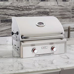 2-Burner Built-In Propane Gas Grill without Back and Side Burner, American Outdoor Grill, "T" Series, 24", 24PBT-00SP