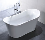 White acrylic double slipper freestanding bathtub, No Faucet, 67", Legion Furniture, WE6805