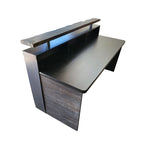 Scorched Oak Memphis Reception Desk - RCS