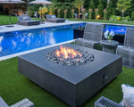 Outdoor Fire Table, Midway Series, Archpot, Square, 60"X20", with Round Insert, FGMIDSQR60-FT