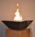 Outdoor Fire Water Bowl, Geo Series, Archpot, Square, 30"X10", FGGSQ30X10-FW