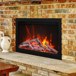 Built-In Electric Fireplace, Zero Clearance, Amantii, Black, 31", ZECL-31-3228-STL