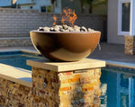 Outdoor Fire Water Bowl, Legacy Series, Archpot, Round, 30"X12", FGLEGRD30X12-FW