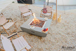 Modeno Westport Fire Pit Table, Square, Concrete, Gray, 33.9", OFG135