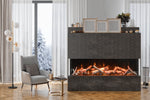 3 Sided Smart Electric Fireplace, Tru View Series, Amantii, Black, 45", TRV-45-BESPOKE