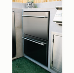 5.3C Deluxe Outdoor Rated 2-Drawer Fridge, 24", TrueFlame, TF-RFR-24DR2