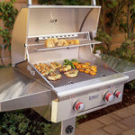 2-Burner Propane Gas Grill On In-Ground Post with Side and Back Burners, American Outdoor Grill, "L" Series, 24", 24PGL