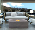 Paloma Outdoor Concrete Fire Pit Table, Square, Charcoal, Slate, 36",  Pyromania,, PA-CH-NG / PA-SL-NG