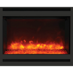 Square Steel Surround for ZECL-31-3228 STL Built-In Electric Fireplace, Zero Clearance, Amantii, Black, 32" STL-SQ