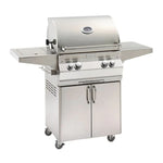 Aurora A430S Natural Gas Freestanding Grill With Analog Thermometer & Back Burner, 24", Fire Magic, A430S-8EAN-61