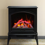 Cast Iron Freestanding Electric Fireplace With Logs, Sierra Flames, 50", 70", E50- NA