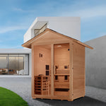 "Carinthia" 3 Person Hybrid Outdoor Steam Sauna, Canadian Hemlock, Golden Design Saunas, 63", GDI-8123-01