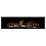 Clean Face Surround with Safety Barrier for Austin Direct Vent Linear Gas Fireplace, Sierra Flames, 65", AUSTIN-CLEAN-BLK