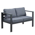 Lakeview Modern Aluminum Loveseat - Navy, Tortuga Outdoor, SKY-LOVE-NV