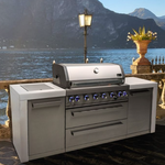 Deluxe Island Stainless Steel Gas Grill, MAi805-D Series, Mont Alpi, 94", MAi805-D