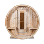 4 Person Serenity Barrel Sauna, Canadian Timber, Dundalk, CTC2245W, with Front Porch