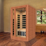 Dynamic Cordoba 2-person, Low EMF (Under 8MG) FAR Infrared Sauna (Canadian Hemlock), Golden Design Saunas, 47″, DYN-6203-01