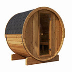 3 Person Barrel Sauna, Thermo-Wood, Ergo Model E6, SaunaLife, 59"D x 81"H, SL-MODELE6 / SL-MODELE6W