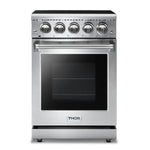 24" Professional Electric Range, Stainless Steel, Thor Kitchen, 4-Element Cooktop, HRE2401