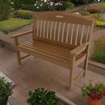 Avalon All-Weather Wood Bench, 60",  Teak & White , Hanover , HVNB60TE