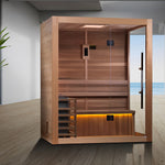 "Hanko Edition" 2 Person Indoor Traditional Steam Sauna, Canadian Red Cedar Interior, Golden Design Saunas, 64", GDI-7202-01