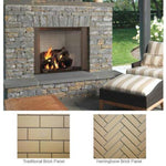 Herringbone Brick Panels for Castlewood Outdoor Wood Fireplace, Majestic, 42", WFMMH42