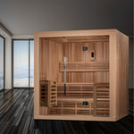 "Osla Edition" 6 Person Traditional Steam Sauna, Canadian Red Cedar, Golden Design Saunas, 79", GDI-7689-01