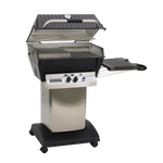 Premium Gas Grill With Charmaster Briquets, Black, 27", Broilmaster, P3X