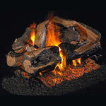 Vented See-Thru Sets Series Charred Rugged Split Oak Gas Logs, 30", Real Fyre, CHRRSO-2-30