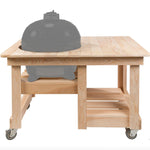 Primo Counter Top Cypress Kamado Table for Primo Oval JR W/ Ceramic Feet - PG00614