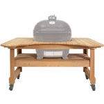 Primo Curved Cypress Kamado Table for Primo Oval XL with Ceramic Feet - PG00600