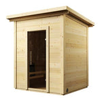 4 Person Outdoor Home Sauna, Garden Series, SaunaLife, w/LED Light System, SL-MODELG2