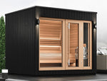 6 Person Pre-Assembled Outdoor Home Sauna, Garden Series, SaunaLife, with Bluetooth Audio, SL-MODELG7S-L / SL-MODELG7S-R