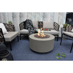 Modeno Waterford Fire Pit Table, Round, Concrete, Light Gray, 27", OFG152