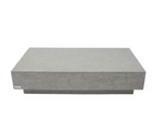 Tevere Travertine Coffee Table, Rectangle, Space Grey & Slate Black, 60", Elementi, FCG03-SG