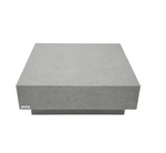 Tevere Travertine Coffee Table, Square, Space Grey & Slate Black, 40", Elementi, FCG01-SG