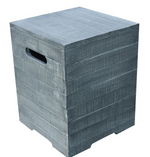 Modeno Travertine texture Tank Cover, Square, Concrete, Light Gray, 15.7",  ONB020