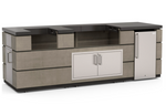 Fire Magic Grill Contemporary Pre-Fab Island System with Refrigerator/Double Drawer Cut Out - 115" -  ID790-115BA