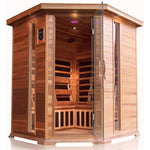 Bristol Bay 4 Person Corner Cedar Sauna w/Carbon Heaters, SunRay Saunas, HL400KC Bristol Bay