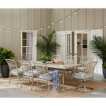 Traditions 9-Piece Outdoor Dinning Set, 2 Swivel Rockers & 6 Dining Chairs + 38" X 72 " Table, Hanover, TRADDNS9PCSW2-BE
