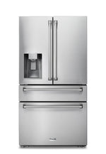 36" Professional French Door Refrigerator, Stainless Steel, Thor Kitchen, with Ice and Water Dispenser, TRF3601FD