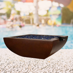 Outdoor Fire Water Bowl, Legacy Series, Archpot, Square, 30"X12", FGLEGSQ30X12-FW