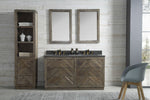 Wood Vanity in Brown with Marble Top, No Faucet, 60", Legion Furniture, WH8560