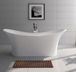 White Matte Solid Surface Tub,No Faucet, 68.9", Legion Furniture, WJ8614-W